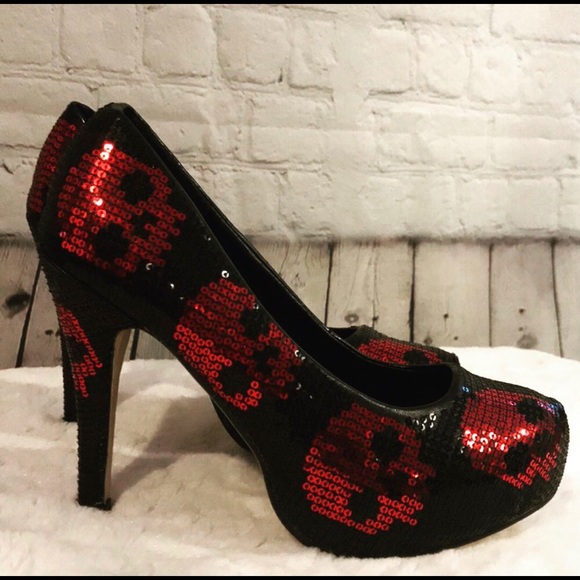 iron fist red skull heels